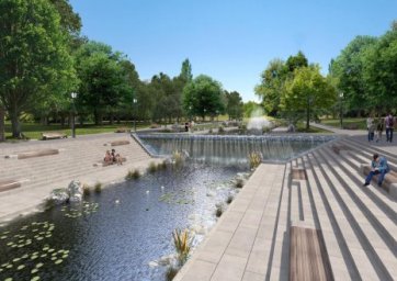 В Харькове реконструируют сад Шевченко - новый каскад, озеро и зоны отдыха