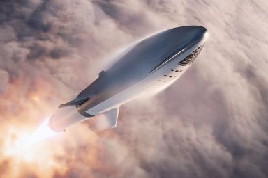 SpaceX впервые запустила двигатель на прототипе «Звездолета»