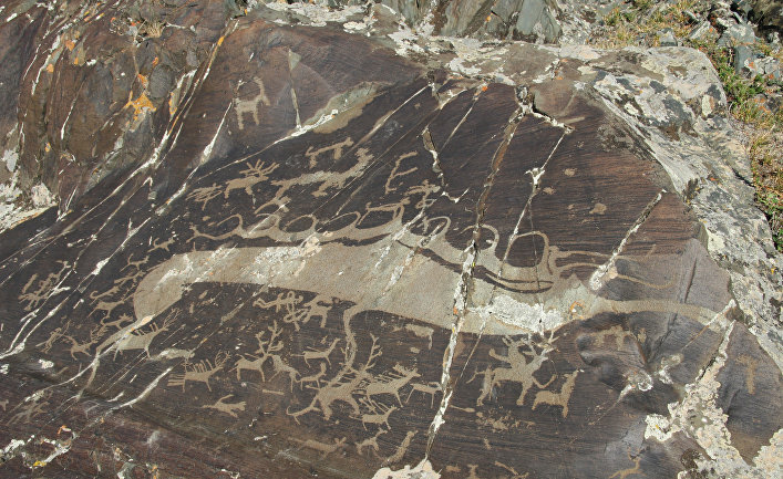 Один из петроглифов Цаган-Сала в Монголии