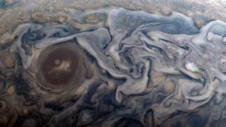 Эффектные атмосферные явления северного полушария Юпитера