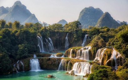 Водопад Дэтянь Thác Bản Giốc - четвёртый по величине водопад в мире